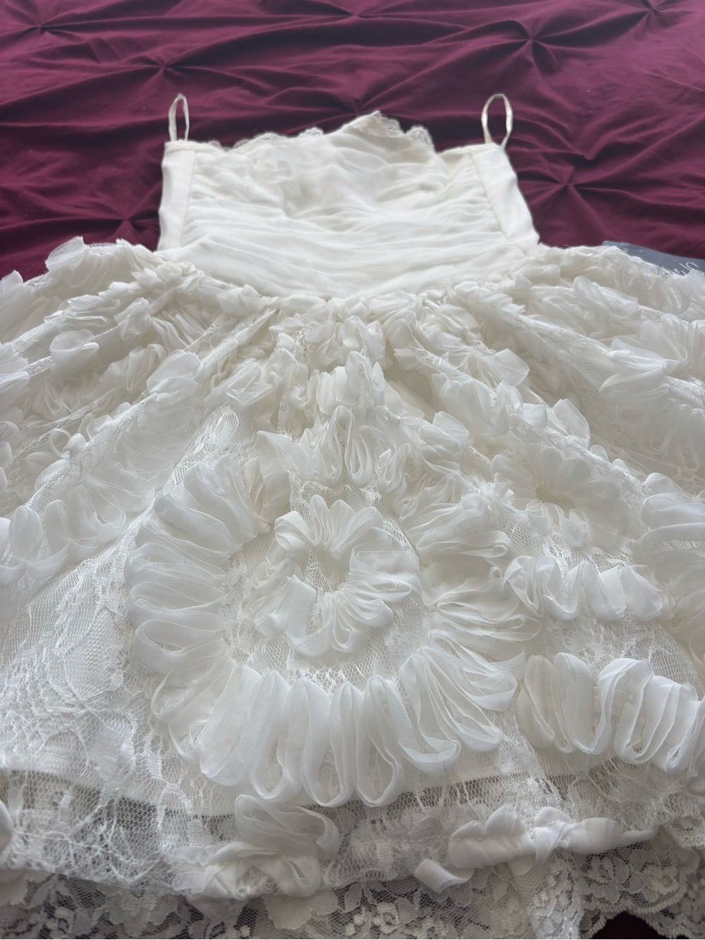 Jessica McClintock White Lace Slip Dress - Picture 11 of 16